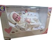 Boneca Bebê com Amor Reborn + Manta 35cm Cotiplás
