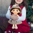 Boneca bebê macia com roupas, 17.7 Cute Rag Doll Ragdoll Plu