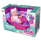 Boneca Bebê Milkinhas Petit Banho Com Banheira Que Sai Água de Verdade