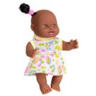 Boneca Bebê Negra Coleção Ref. 477 100% Vinil - Milk Brinquedos