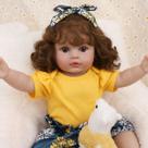 Boneca Bebê Reborn 55cm Silicone Menina Olhos Castanhos Pele Suave com Acessórios Brastoy