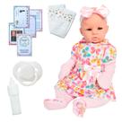 Boneca Bebê Reborn Abigail 100% Silicone Pode Molhar + Itens