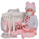 Boneca Bebê Reborn Abigail 48cm Enxoval Completo Bolsa