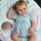 Boneca Bebê Reborn Anano de Silicone Corpo Inteiro 50 cm Menina