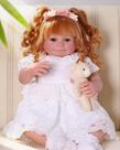 Boneca Bebê Reborn BABESIDE 50 cm Cabelo Castanho Menina