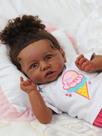 Boneca Bebê Reborn Brastoy Corpo de Tecido Realista 50cm Original Kit Acessórios Conjunto Roupa Mamadeira Chupeta