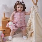 Boneca Bebê Reborn Brastoy Realista 65cm Silicone Conjunto de Roupa Chupeta Mamadeira e Pelúcia