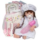 Boneca Bebê Reborn De Silicone 14 Itens Bolsa Maternidade
