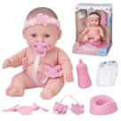 Boneca Bebe Reborn Doce Carinho Faz Xixi Com Mamadeira Chupeta Fralda E Penico Boneca Bebe Reborn Doce Carinho Faz Xixi Com Mamadeira Chupeta Fralda E Penico