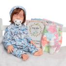 Boneca Bebê Reborn Fio a Fio Realista Lívia Pijama Unicórnio