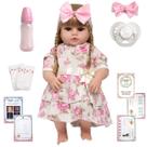 Boneca Bebe Reborn Gatinha Loira Completa + Kit Acessórios Boneca Bebe Reborn Gatinha Loira Completa + Kit Acessórios
