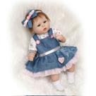 Boneca Bebê Reborn Jeans Carla