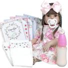 Boneca Bebê Reborn Laura 52cm Toda de Silicone + Acessórios