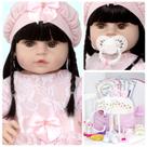 Boneca Bebe Reborn Laura Corpo de Silicone Bolsa Maternidade