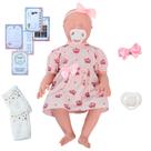 Boneca Bebe Reborn Lívia 100% Silicone Articulada E Itens