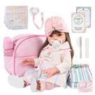Boneca Bebe Reborn Luxo Realista Corpo de Silicone Com Itens