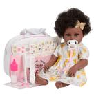 Boneca Bebê Reborn Negra Realista Enxoval Bolsa 20 Itens Boneca Bebê Reborn Negra Realista Enxoval Bolsa 20 Itens