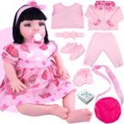 Boneca Bebê Reborn Que Fala Frases Realista com Conjunto de Roupa Chupeta