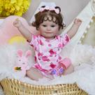 Boneca Bebê Reborn Realista Brastoy 48 cm Silicone Kit Conjunto de Roupa Mamadeira Chupeta Certidão Fralda e Pelúcia