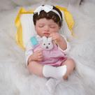 Boneca Bebê Reborn Realista Brastoy Original 48 cm Silicone Kit Conjunto de Roupa Mamadeira Chupeta Certidão Fralda e Pelúcia