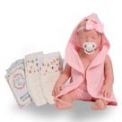 Boneca Bebe Reborn Realista Menina Saída de Banho Rosa 42cm Boneca Bebe Reborn Realista Menina Saída de Banho Rosa 42cm