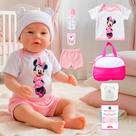 Boneca Bebê Reborn Realista Original Silicone Mary Com Bolsa Pode Dar Banho
