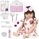 Boneca Bebê Reborn Realista Princesa 100% Silicone 14 Itens