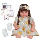 Boneca Bebê Reborn Realista Valentina Com Lindo Vestido