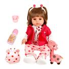 Boneca Bebê Reborn Silicone Olhos Castanhos Girafinha