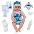 Boneca Bebê Reborn Silicone Princesa Valentina Stitch Itens