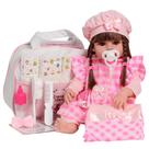 Boneca Bebê Reborn Valentina Enxoval Completo Com Bolsa