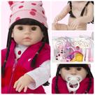 Boneca Bebê Tipo Reborn Morena Girafinha Linda 25 Acessórios