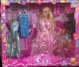 Boneca Bella Conjunto Troca De Vestido E Acessorios