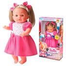 Boneca Bella Conversinha 38 Cm Fala Frases Com Cabelo Roupinha Rosa Menina - Bee Toys