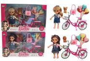 Boneca Bella de Brinquedo Kit com Bicicleta e Acessórios