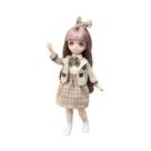 Boneca BJD Anime De 30cm Conjunto Completo Corpo Móvel Com 16 Juntas Saia Chapéu Acessórios Para