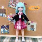 Boneca BJD Em Escala 1/6 De 30cm Com 23 Juntas Removíveis, Olhos 3D, Vestido De Menina Anime,