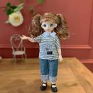 Boneca BJD SONGYI Princess 30 cm com 23 juntas móveis e olhos 3D