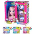 Boneca Busto Nancy Hair Surprise Para Pentear Com Acessórios