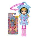 Boneca Chaveiro Polly Pocket 10cm com Roupinha Moletom