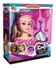 Boneca Cinty Loira Busto Com Cabelo Para Pentear + Acessórios