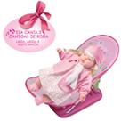 Boneca Classic Rose Ring Musical + Cadeira p/ Dormir Rosa