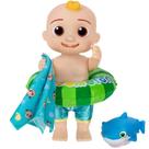Boneca CocoMelon JJ com Brinquedo de Banho - Splish Splash & Tubarão com Jato d'água