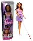 Boneca Colecionável Articulada Barbie Fashionistas Menina Morena Deficiência Visual Cega Coleção Viva A Diversidade Doll Número 228 Mattel Boneca Colecionável Articulada Barbie Fashionistas Menina Morena Deficiência Visual Cega Coleção Viva A Diversidade Doll Número 228 Mattel