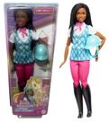 Boneca Colecionável Articulada Menina Barbie Morena Negra Brooklyn Equitação De Cavalos Coleção Barbie Mysteries Mattel Brinquedos
