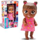 boneca collection belatrix baby negra com coques castanho - SILMAR