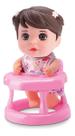 Boneca Com Cadeirão Babies Collection Vinil Macio - Bee Toys