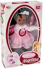 Boneca Com Mecanismo Angelina Negra 62 Frases 48Cm