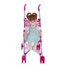 Boneca Danadinha Coleção Ruiva Com Chupeta +Carrinho Passeio