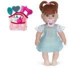 Boneca Danadinhas Ruiva Chupeta Menina + Bolsa Maternidade